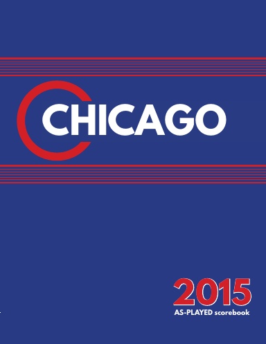 2015 Chicago Cubs Scorebook
