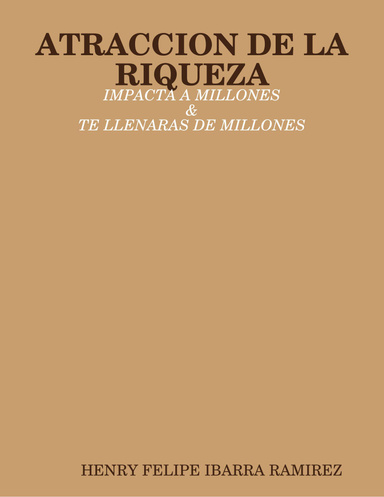 ATRACCION DE LA RIQUEZA