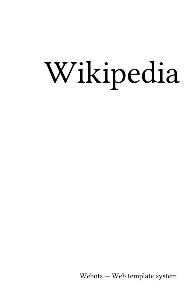Volume 7242, Webots --- Web template system