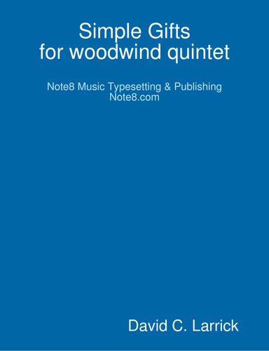 Simple Gifts for woodwind quintet