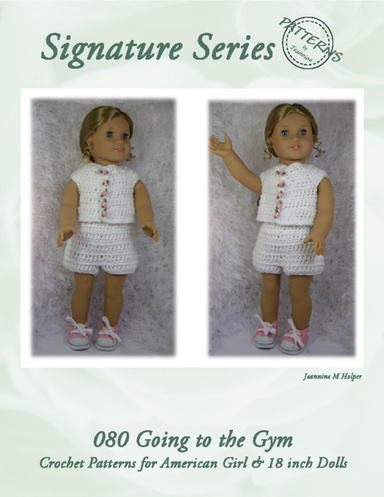 080 Fun at the Gym Basic Crochet Pattern for American Girl and other 18 inch dolls