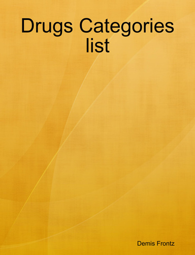 Drugs Categories list