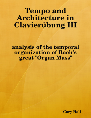 Tempo and Architecture in Clavierübung III