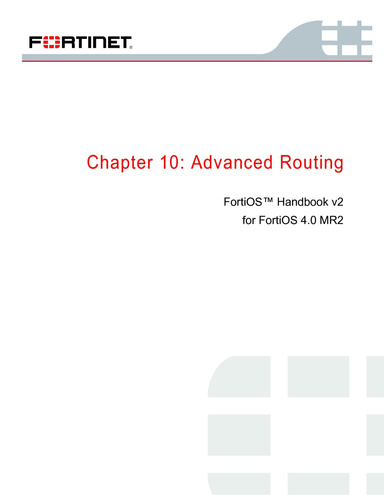 FortiOS Handbook V2, Chapter 10: Advanced Routing