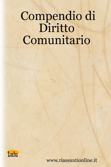 Compendio di Diritto Comunitario
