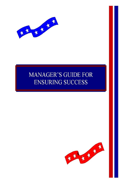 MANAGER'S GUIDE FOR ENSURING SUCCESS
