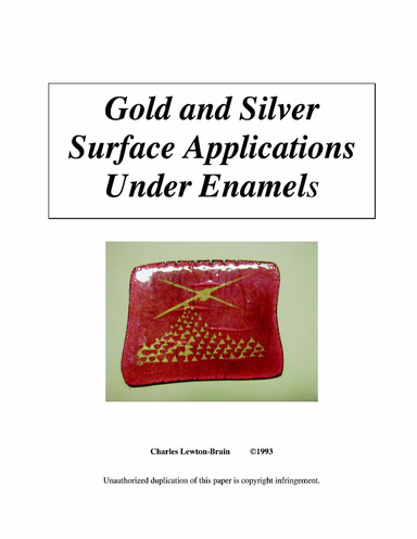 Gold Applications for Enameling