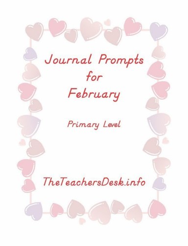 Journal Prompts for Primary - February