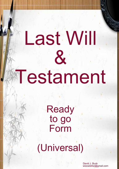 Last Will & Testament