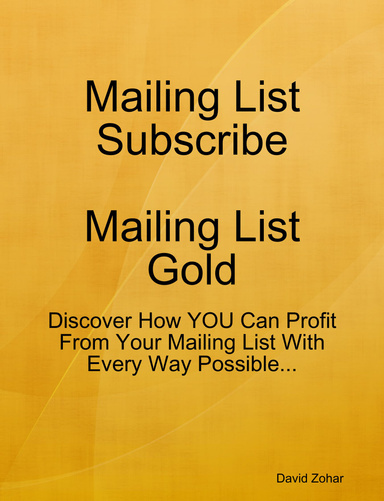 Mailing List Subscribe
