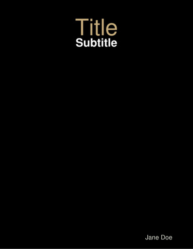 Title: Subtitle