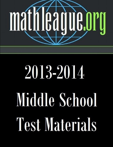 Middle School Test Materials 2013-2014