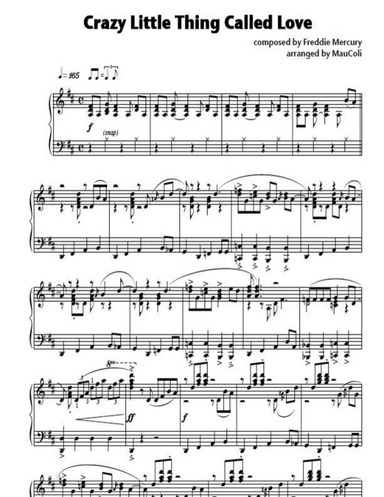 Crazy Little Thing Called Love (music sheet)