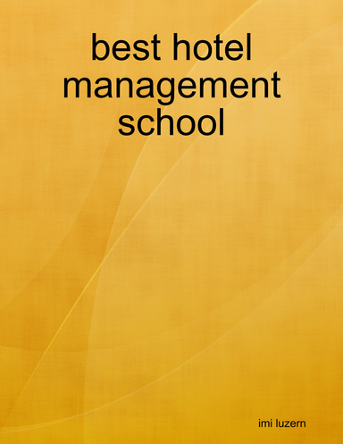 best hotel management school