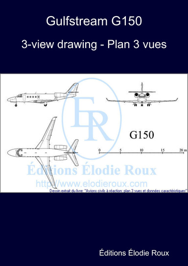 3-view drawing - Plan 3 vues - Gulfstream G150