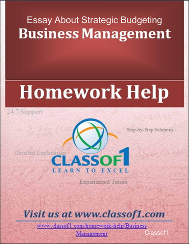 Essay About Strategic Budgeting