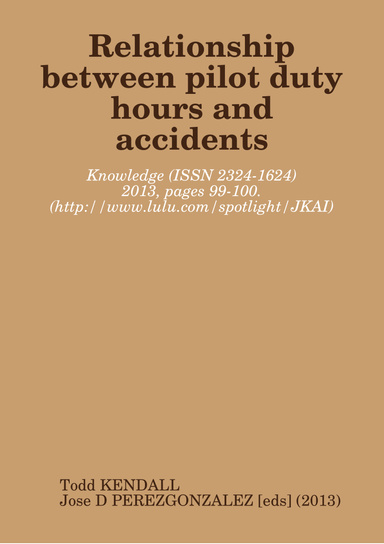 Relationship between pilot duty hours and accidents