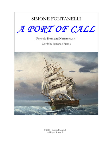 Simone Fontanelli - A PORT OF CALL - for solo Horn and Narrator