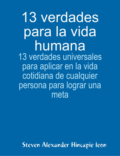 13 verdades para la vida humana