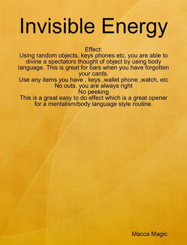 Invisible Energy