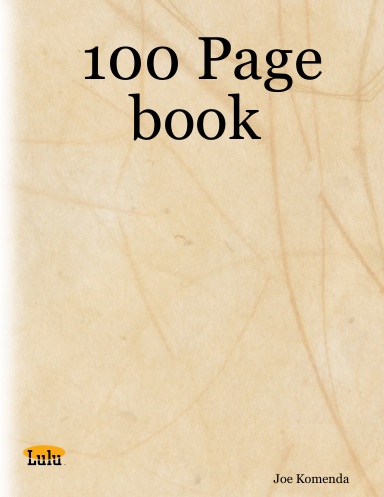100 Page book