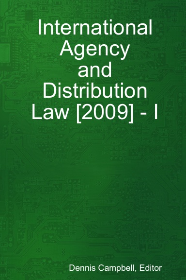 International Agency and Distribution Law [2009] - I
