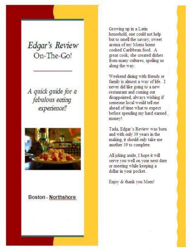 Edgar's Review On-The-Go August 2009