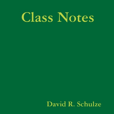 Class Notes