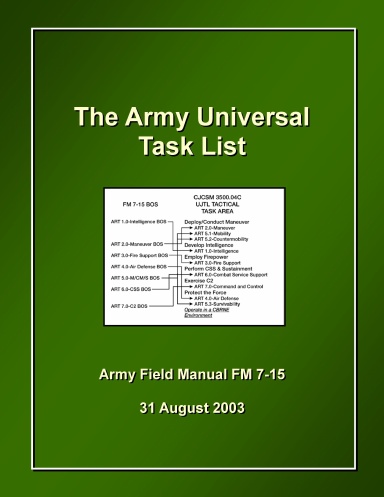 US Army Field Manual - FM 7-15 - Universal Task List