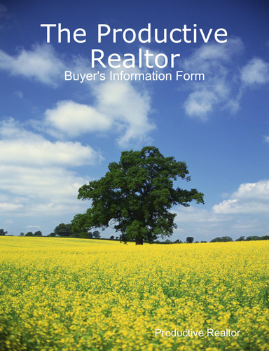 Productive Realtor | Buyer's Information Form