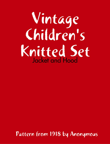 Vintage Children's Knitted Set - Jacket and Hood