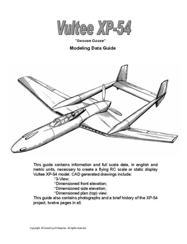 Vultee XP-54 Modeling Data Guide