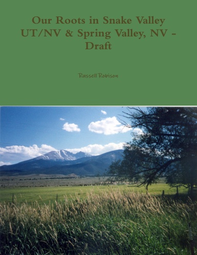 Our Roots in Snake Valley UT/NV & Spring Valley, NV - Draft