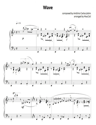 Wave (piano music sheet)