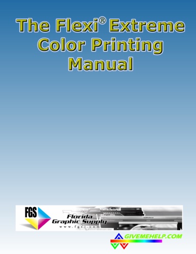 FGSI - Flexi(r) Extreme Color Printing Manual