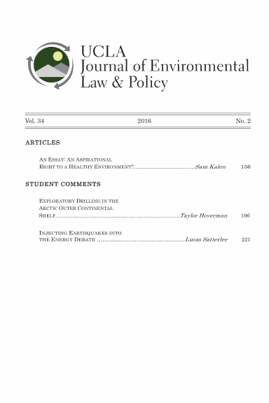 UCLA Journal of Environmental Law and Policy (34.2) 2016