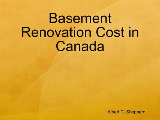 Basement Renovation Cost in Canada