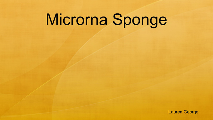 Microrna Sponge