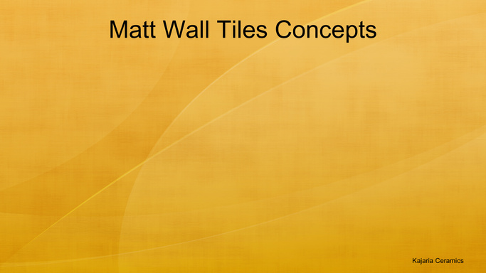 Matt Wall Tiles Concepts