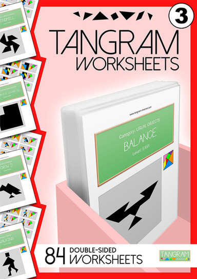 Tangram Worksheets VOL.3 - 84 double-sided Worksheets