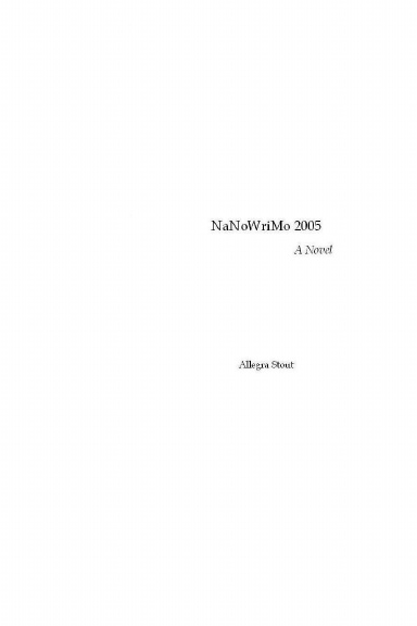 NaNoWriMo 2005: A Novel