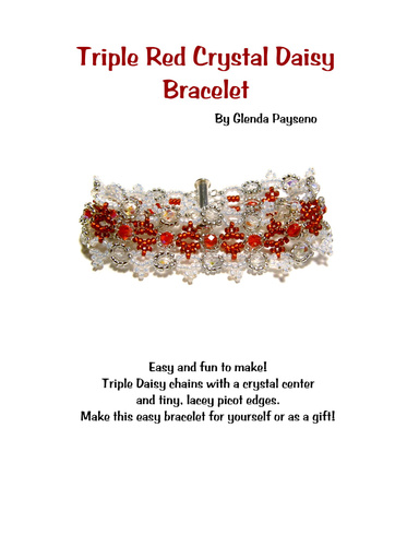 Triple Red Crystal Bracelet