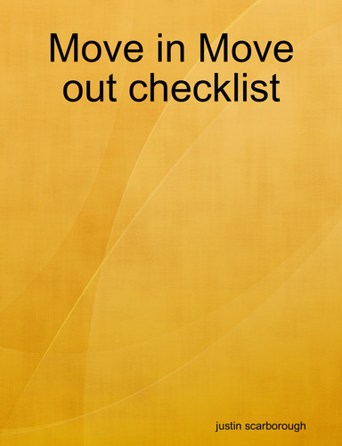 Move in Move out checklist