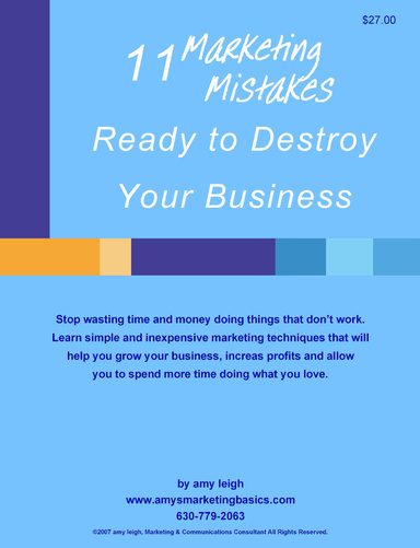 11 Marketing Mistakes