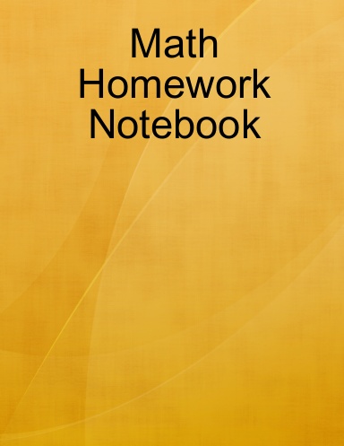Math Homework Notebook