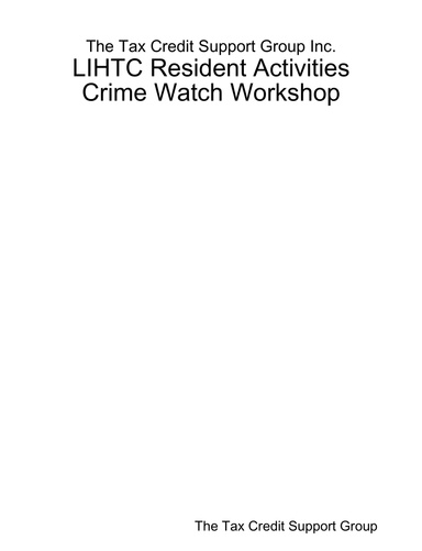Crime Watch Workshop Ebook