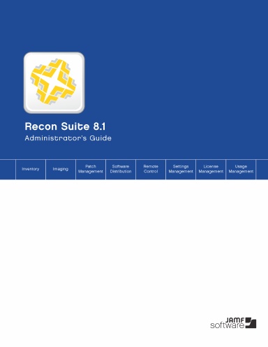 Recon Suite Administrator's Guide, Version 8.1