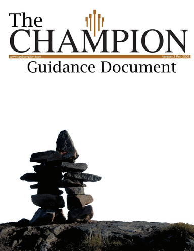 Champion Guidance Document