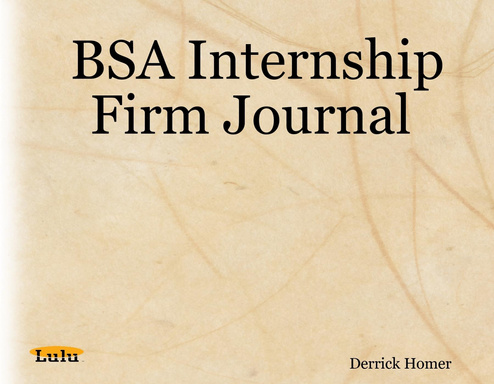 BSA Internship Firm Journal