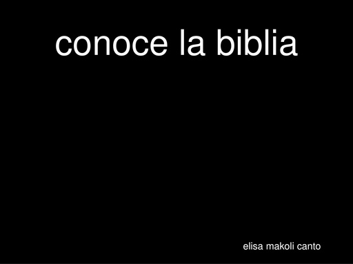 conoce la biblia